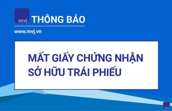 Thông báo về việc mất Giấy chứng nhận sở hữu trái phiếu (Nhà Đầu tư: Phạm Song Hiền)