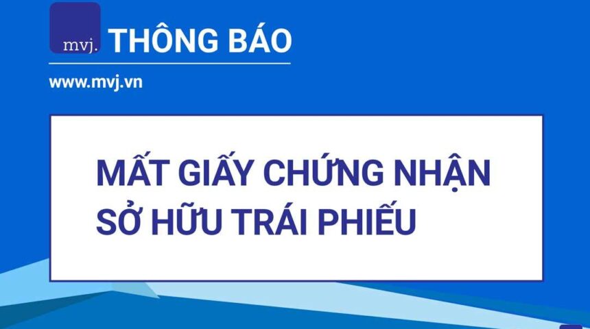 Thông báo về việc mất Giấy chứng nhận sở hữu trái phiếu (Nhà Đầu tư: Phạm Song Hiền)